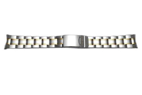 Large Stainless Steel Dual Tone 19mm Bracelet for Officers Series