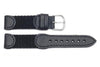 Genuine Swiss Army Black Mid-Size Length Leather/Nylon 18mm Watch Strap