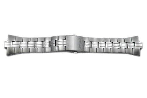 Pulsar Silver Tone Stainless Steel Push Button Fold-Over Clasp 27/8mm Watch Bracelet