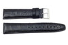 Genuine Textured Leather Black Alligator Grain Watch Band