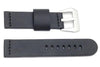 Genuine Leather Smooth Black Panerai 22mm Watch Strap