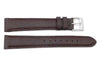 Genuine Textured Leather Dark Brown Long Watch Strap