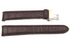 Citizen Eco-Drive Genuine Textured Leather Dark Brown Alligator Grain 20mm Watch Band