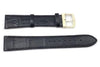Citizen Eco-Drive Genuine Textured Leather Black Alligator Grain 21mm Long Watch Strap