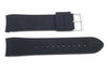 Hadley Roma Black Silicone Diver Curved End 24mm Watch Strap