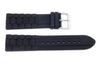 Hadley Roma Black Silicone Contrast Center Stripe Diver 22mm Watch Strap