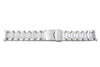 Hadley Roma Stainless Steel Sport Link White Ion Plated 20mm Watch Bracelet