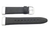 Genuine Casio Black Textured Leather Silver Tone Ends 14mm Watch Strap- 10069755