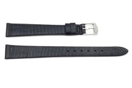 Genuine Movado 14mm Black Genuine Tropic Lizard Long Watch Strap