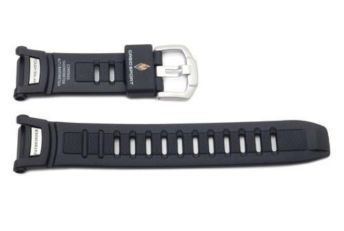 Genuine Casio Pathfinder Atomic Solar Black Resin 25.5 16mm Watch Strap 10290989 Total Watch Repair