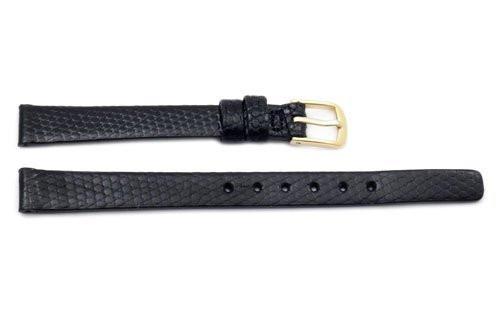 Genuine Seiko Black Genuine Lizard Leather 10mm Watch Strap