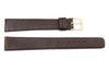 Seiko Dark Brown Genuine Textured Leather Lizard Grain 18mm Long Watch Strap
