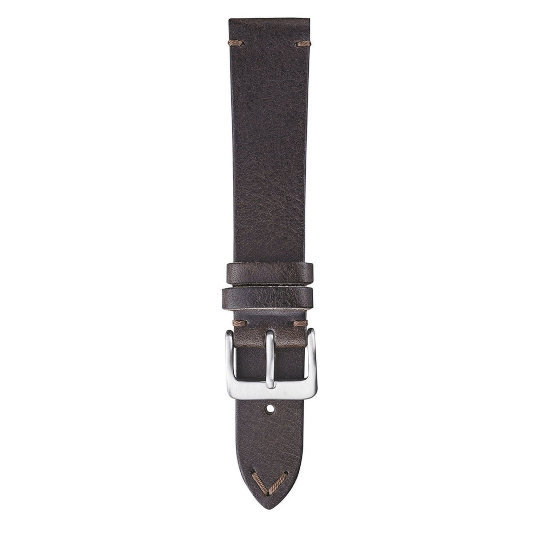 Vintage Leather with Ecru stitch detail at lug ends and pointed tip Watch Strap image