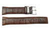Kenneth Cole Genuine Textured Leather Brown Crocodile Grain 24mm Watch Strap