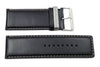 Kenneth Cole Reaction Genuine Smooth Black Leather Square Tip 32mm Watch Strap