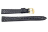 Movado Genuine Crocodile Leather Black 12mm Watch Band