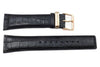 Kenneth Cole Genuine Textured Leather Black Crocodile Grain 25mm Watch Strap