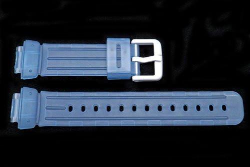 Blue Clear Tint Rubber Casio Baby G Style 23/14mm Watch Strap