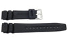 Black Rubber 20mm Watch Strap - B-P154-B