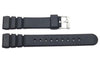 Black Smooth Rubber Casio Style 18mm Watch Strap