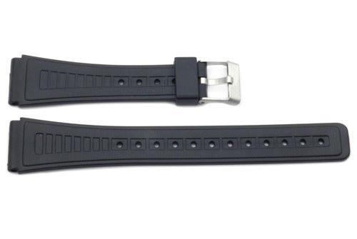 Black Rubber Casio Style 18mm Watch Strap