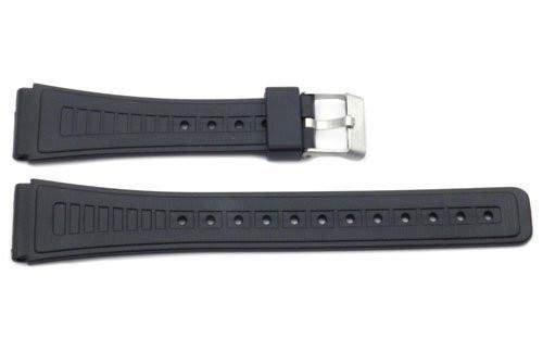 Black Casio Style Sport 18mm Watch Band Adult Unisex Size One Size