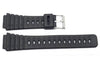 Black Rubber Casio Style 20mm Watch Strap