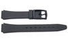 Black Smooth Rubber Casio Style 13mm Watch Band
