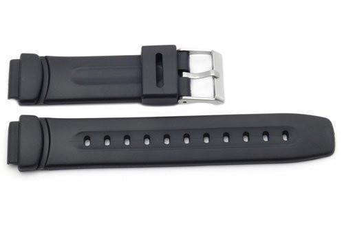 Black Rubber Casio Style 16mm Watch Strap