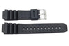 Black Rubber Casio Style 16mm Watch Band