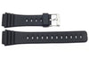 Black Smooth Rubber Casio Style 18mm Watch Band