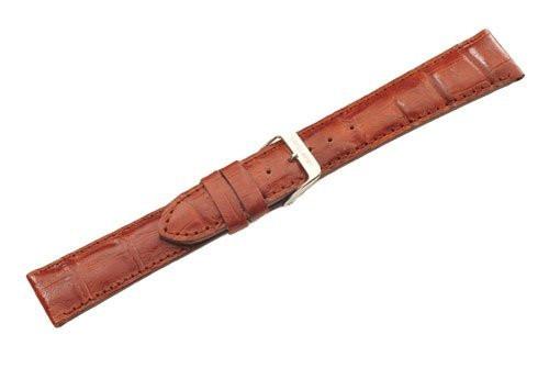 Swiss Army Officer Brown Textured Leather Crocodile Grain 20mm Watch Strap