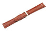 Swiss Army Officer Brown Textured Leather Crocodile Grain 20mm Watch Strap