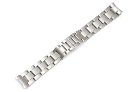 Swiss Army Officer's Chrono Silver Tone Stainless Steel 20mm Watch Bracelet