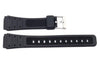 Black Rubber B-Y049 19mm Watch Strap