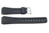 Black Rubber Casio Style 19mm Watch Strap