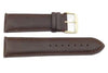 Genuine Smooth Brown Leather Wide 24mm Watch Strap