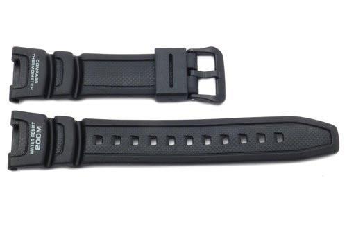 Genuine Casio Black Resin 24/12mm Watch Band- 10304195