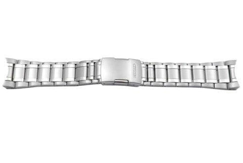 Citizen Silver Tone Stainless Steel Push Button Clasp 24mm Watch Bracelet