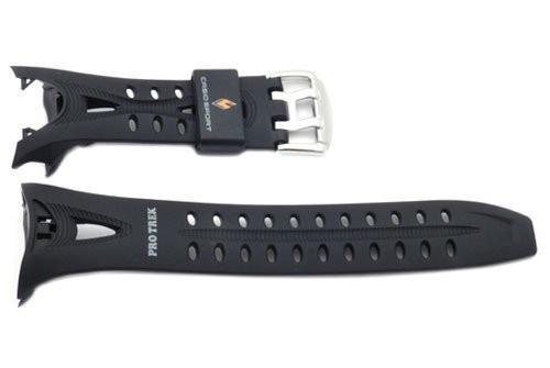 Genuine Casio Protrek Tough Solar Sport Black Resin 19 12mm Watch Strap 10235342
