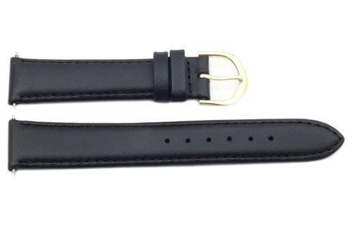 Timex Black Genuine Calfskin Leather 18mm Watch Band