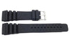 Black Smooth Rubber P-24DOTS 24mm Watch Strap