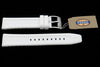 Fossil White Silicone Logo Imprinted 20mm Watch Strap