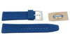 Fossil Navy Blue Silicone Logo Imprinted 22mm Watch Strap