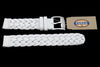 Fossil White Genuine Braided Style Leather 18mm Watch Strap