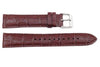 Seiko Genuine Textured Brown Leather Alligator Grain 20mm Watch Band