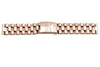 Hadley Roma Wide Rose Gold Tone Ion Plated Stainless Steel Watch Bracelet