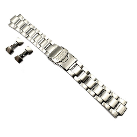 Seiko Push Button Fold-Over Clasp With Safety 22mm Solid Watch Bracelet image