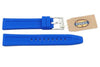Fossil Blue Silicone Logo Imprinted 18mm Watch Strap