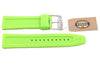 Fossil Light Green Silicone Logo Imprinted 22mm Watch Band